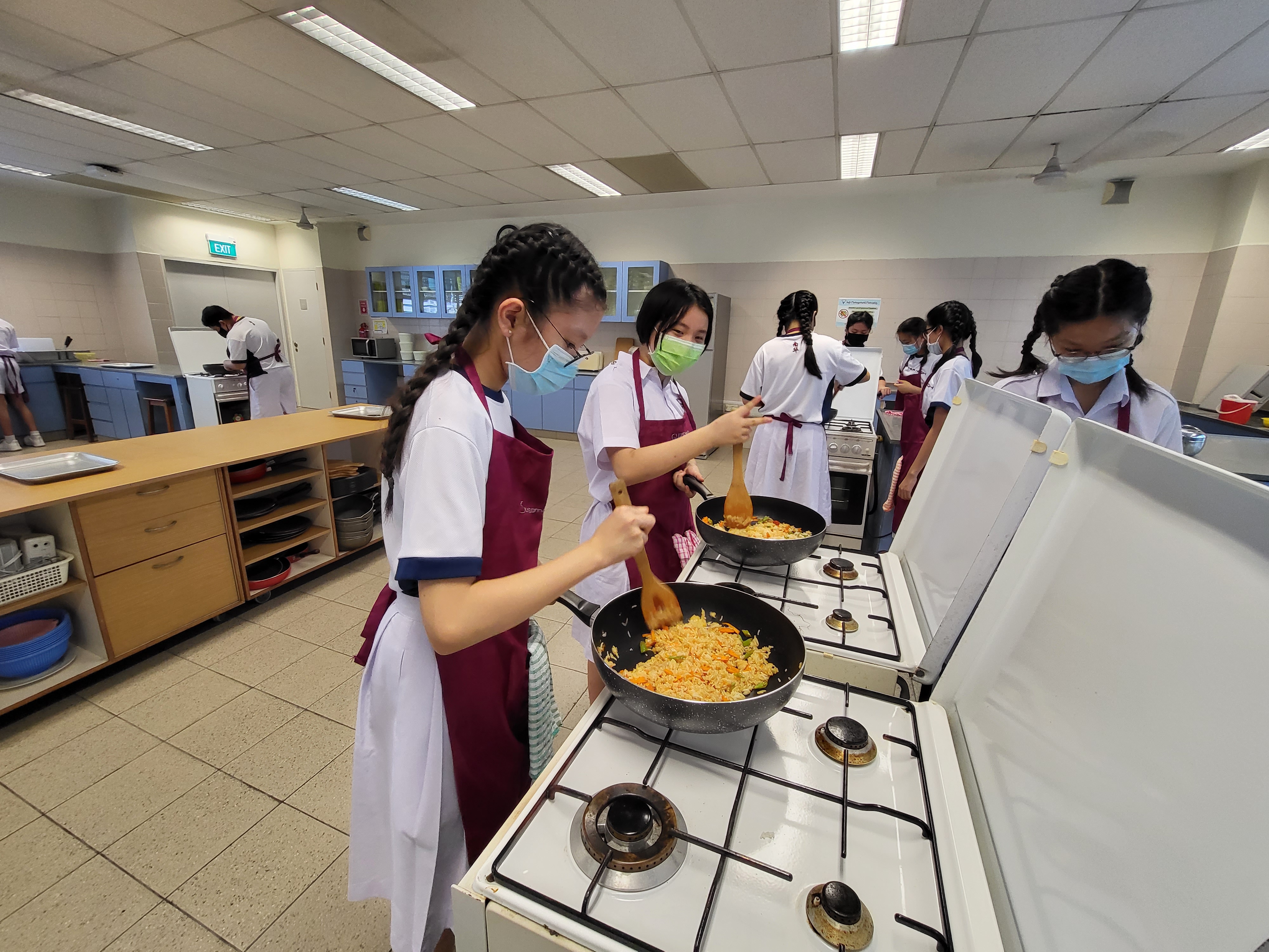 Cooking Fried Rice in an FCE practical lesson